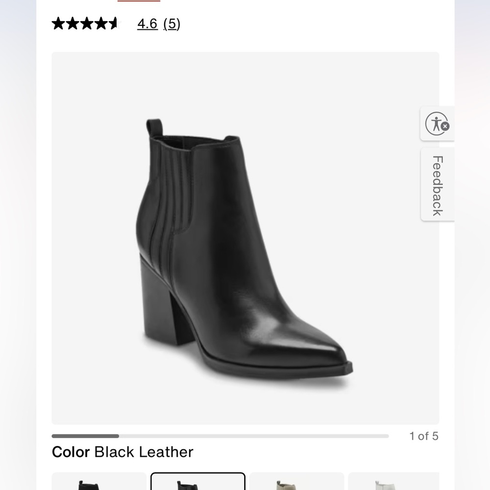 Marc Fisher Black Ankle Boots US 8.5